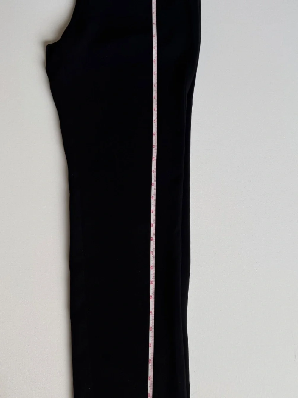 CHANEL Uniform Black Knit Waist Pants Women's Size 44 Straight Slit Leg